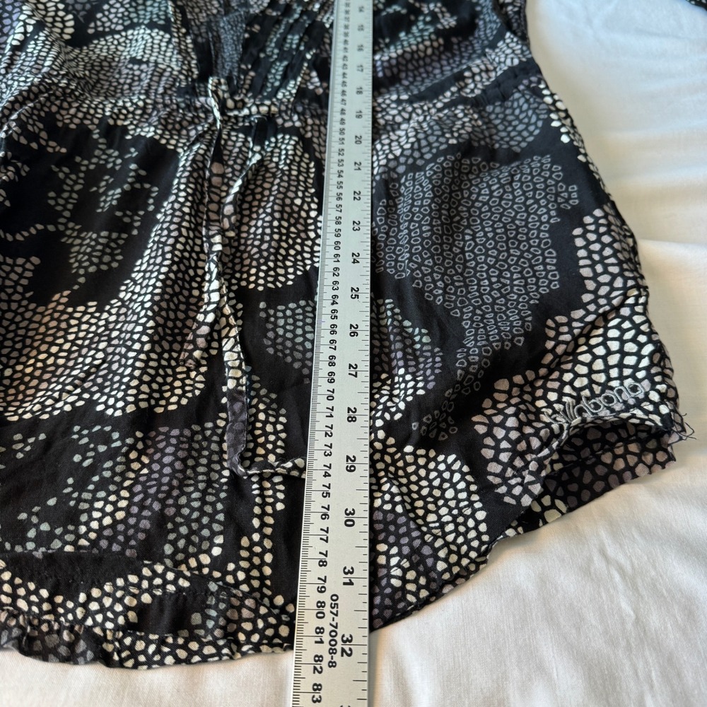 Billabong Womens Tunic Cover Up Beach Top Black Gray 3/4 Sleeve Tie Waist Medium - Picture 12 of 13